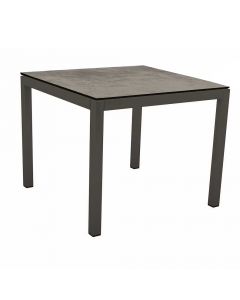 Stern Tisch 90x90 cm schwarz matt / Silverstar 2.0 Zement