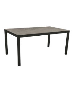 Stern Tisch 160x90 cm schwarz matt / Silverstar 2.0 Zement