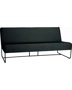 Stern Mia 2-Sitzer Lounge Sofa Edelstahl schwarz-matt/Outdoorstoff