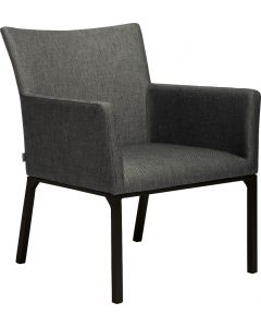 Stern Artus Lounge Sessel schwarz-matt/seidenschwarz