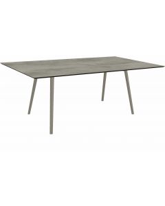 Stern Interno Tisch 180x100cm Rundrohr graphit / Zement