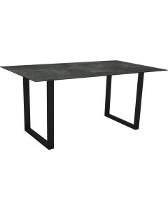 Stern Kufentisch 160x90 cm schwarz-matt/Slate