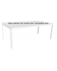 Stern Tisch 200 x 100 cm weiß mit diversen Platten