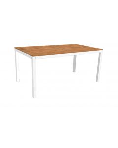 Stern Tisch 160 x 90 cm weiß / Teak