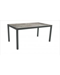 Stern Tisch 160 x 90 cm Alu anthrazit / Silverstar 2.0 - Tundra grau
