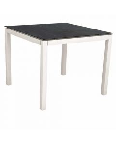 Stern Tisch 90x90 cm weiß / Dekton Lava anthrazit