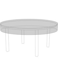 Schutzhaube für Tisch mit 135cm Durchmesser, Farbe: Schwarz