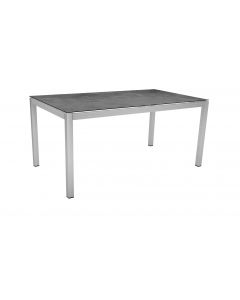 Stern Tisch 160 x 90 cm Edelstahl / Silverstar 2.0 - Zement