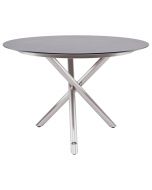 Zebra Mikado Edelstahl Tisch SELA Tischplatte Beton 110cm