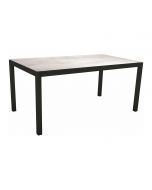 Stern Tisch 160x90 cm schwarz matt / Silverstar 2.0 Zement hell