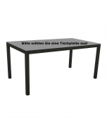 Stern Tisch 160x90 cm schwarz matt mit diversen Tischplatten
