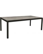 Stern Tisch 200x100 cm schwarz matt / Silverstar 2.0 Zement