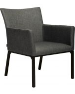 Stern Artus Lounge Sessel schwarz-matt/seidenschwarz