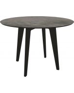 Stern Tisch 110cm rund schwarz matt / Zement