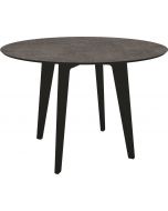 Stern Tisch 110cm rund schwarz-matt / Metallic grau