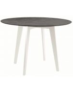 Stern Tisch 110cm rund weiß / Silverstar Zement