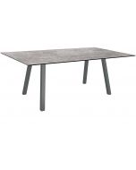 Stern Interno Tisch 180x100cm Vierkantrohr anthrazit / Metallic-grau