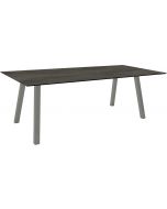 Stern Interno Tisch 220x100cm Vierkantrohr graphit / Zement