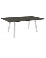 Stern Interno Tisch 180x100cm Vierkantrohr Edelstahl / Zement
