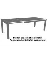 Stern Ausziehtisch 174/254x90 cm mit verschiedenen Gestellen und Tischplatte