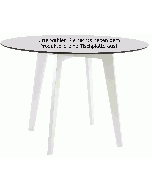 Stern Tisch 110cm rund weiß mit Silverstar Platte
