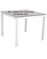 Stern Tisch 90 x 90 cm weiß mit diversen Platten