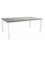 Stern Tisch 200x100 cm weiß / Silverstar 2.0 Metallic grau