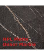 Zebra Tischplatte HPL Dekor Marble 110cm rund