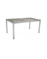 Stern Tisch 160 x 90 cm Edelstahl / Silverstar 2.0 - Tundra grau