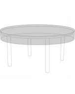Schutzhaube für Tisch mit 160cm Durchmesser, Farbe: Schwarz