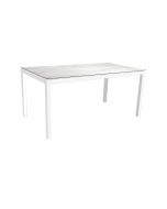 Stern Tisch 160 x 90 cm weiß / Silverstar 2.0 - Zement hell